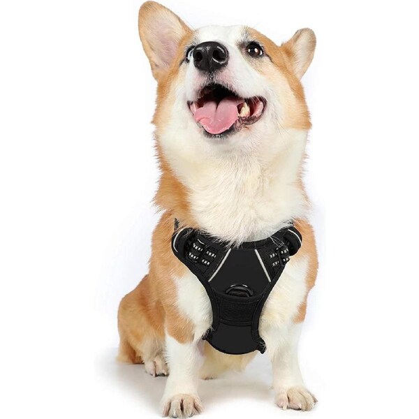 Dog Harness No Pull Pet Harness M Black