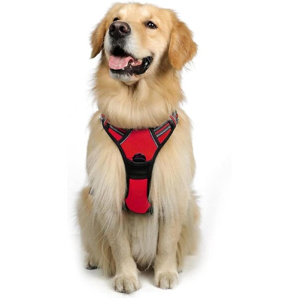 Dog Harness No Pull Pet Harness Red L