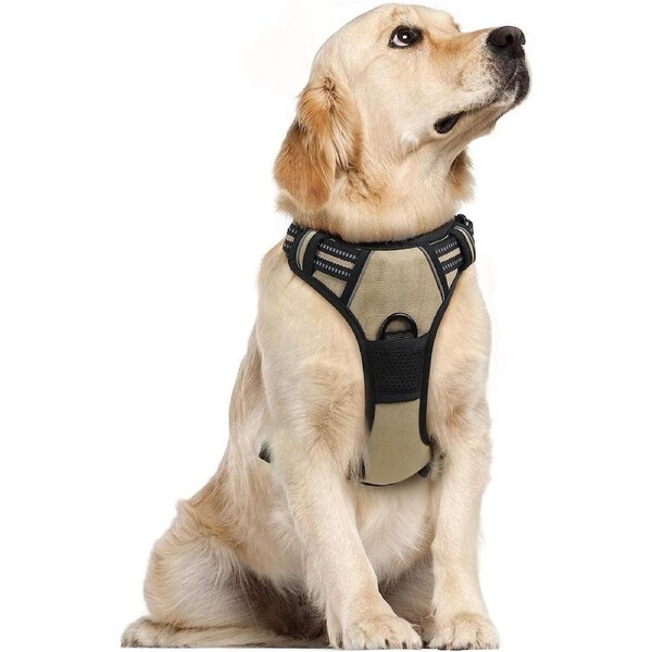 Dog Harness No Pull Pet Harness XL Beige