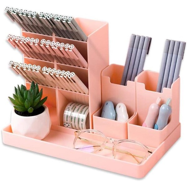 Pen Pencil Holder Desk Cute Pink