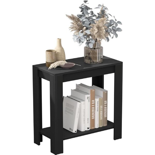 Slim Storage Table 2 Tier Narrow Sofa Side Table