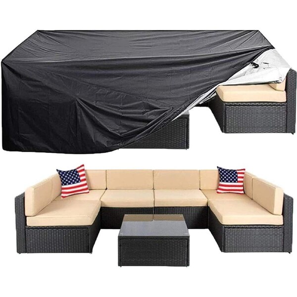 Outdoor Furniture Set Covers Water Resistant,Black