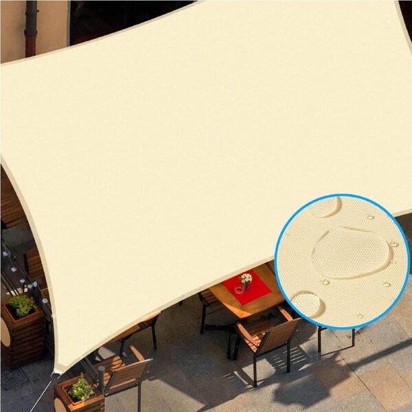 Sun Shade Sail Kit 10x13 Rectangle UV Block 400 x 300 cm