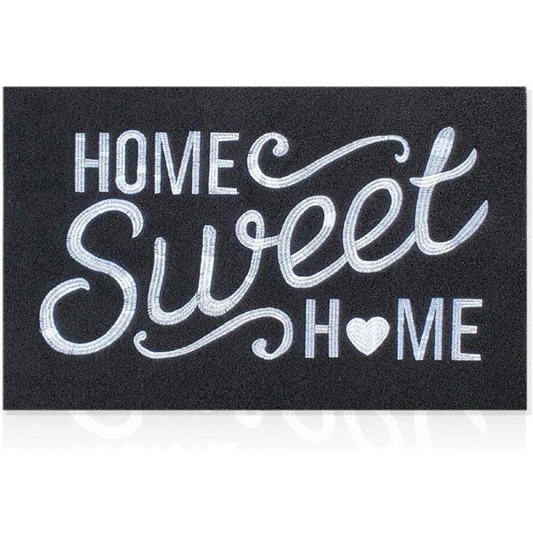 Door Mats Outdoor Non Slip Rubber Backing,Black