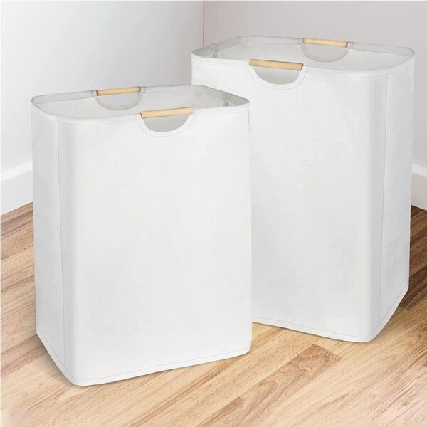 2 Pack Laundry Hampers, Large Collapsible Basket