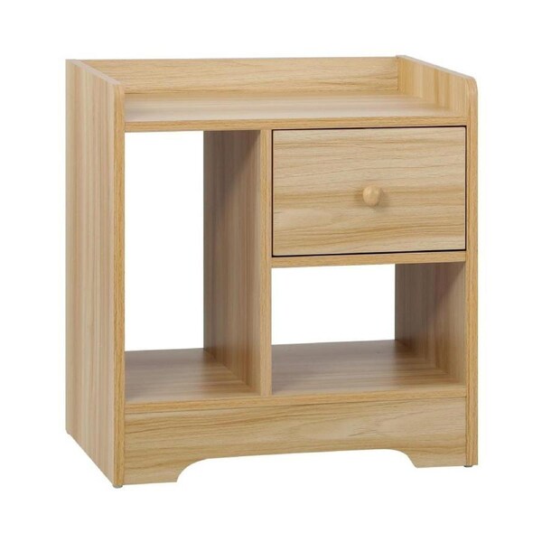 Bedside Table with Drawer and Storage Space Side Table Nightstand Home Bedroom Furniture Wooden