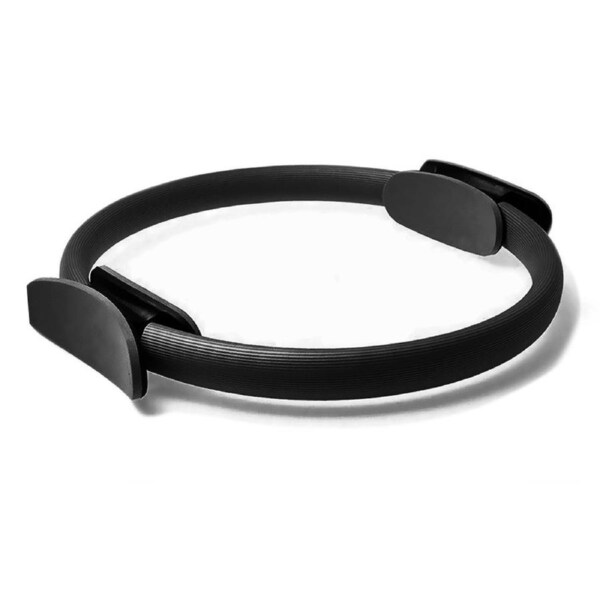 Pilates Ring Exercise Resistance Yoga Gym Rings Fitness Magic Circle Grip 39cm 6 Colours Black