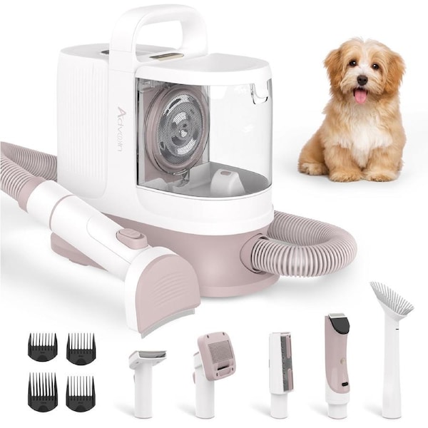 Advwin 5in1 Pet Grooming Kit Vacuum Pet Hair Dryer Cleaner Dog Cat Hair Remover Electric Clipper