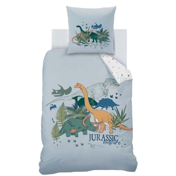 Matt and Rose Jurassic Empire Dinosaur Quilt Cover Set - Single Bed Size