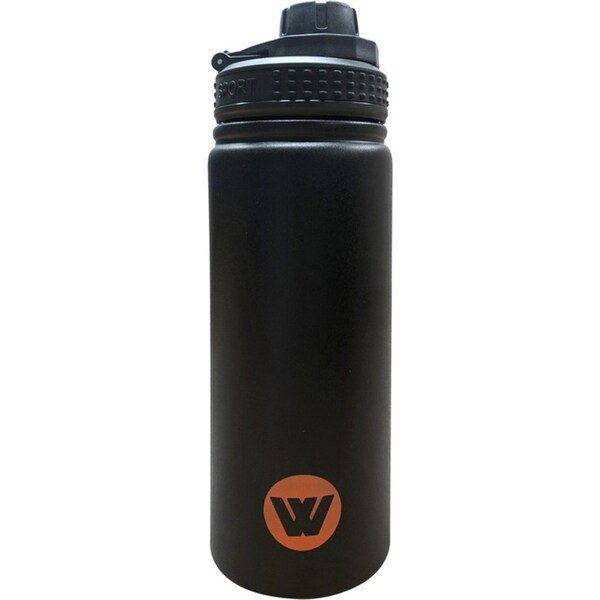 Wildtrak 500ml Insulated Drink Metal Bottle Double Wall Drinking Container Black