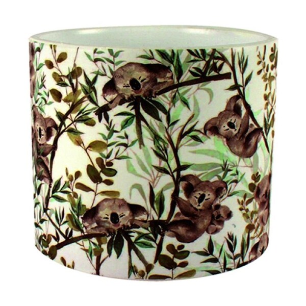 Maine & Crawford Koala Tree 16cm Ceramic Plant Pot No Holes Planter White/Grey