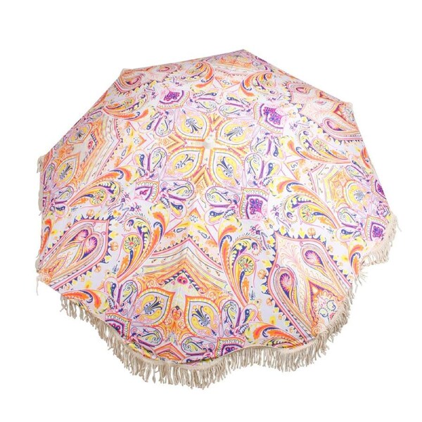 Good Vibes Luxe 200cm UV50 Beach Umbrella w/ Carry Bag Sunshade Nomad Paisley