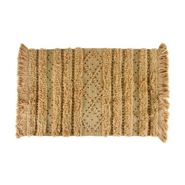 Maine & Crawford Clara Macrame 90x60cm Cotton Rug Home Carpet Doormat Cream