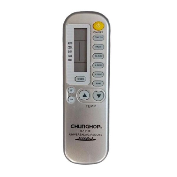 Universal Aircon Remote Replacement Silver - AC Air Conditioner Control 1 in 100