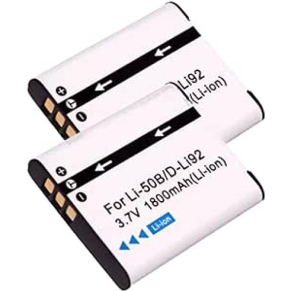 2x LI-50B D-Li92 Battery for Olympus TG-620 TG-630 TG-810 TG-820 TG-835 TG-860 T