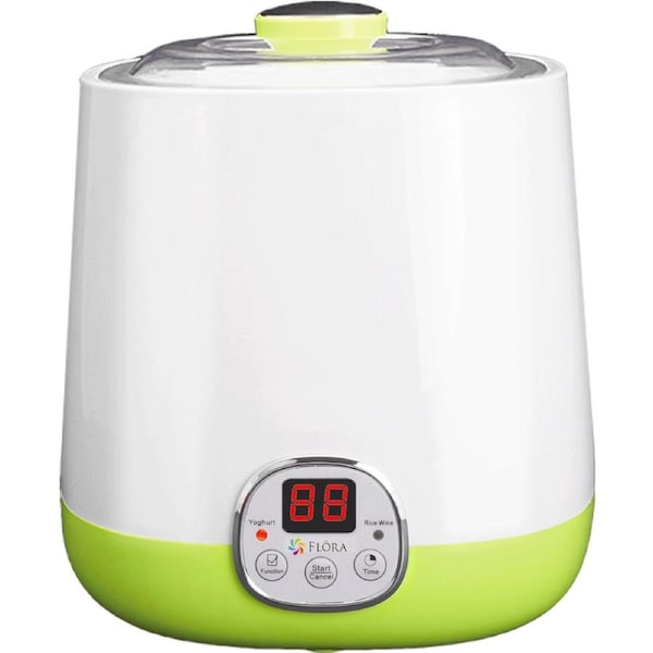 Flora Yoghurt Machine-Yogurt Maker with 1L Capacity Jar-Electric Automatic-FDA Food Grade Jar-Home Made Yoghurt Strainer- Fermented Curd Maker-AU Local Seller Brand-FL-YME-110