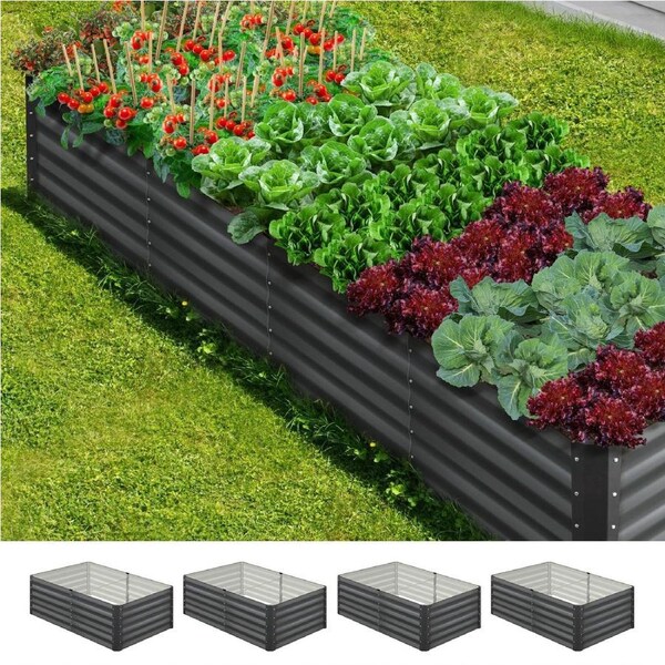 Livsip x2 Garden Bed 320x80x45CM Kits Raised Instant Planter Galvanised Steel