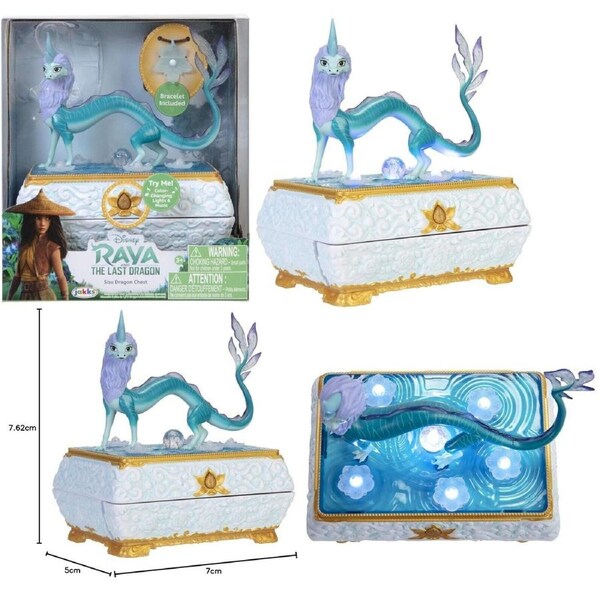 Jakks Pacific Raya & The Last Dragon Sisu Dragon Chest Flower Gems Light Show