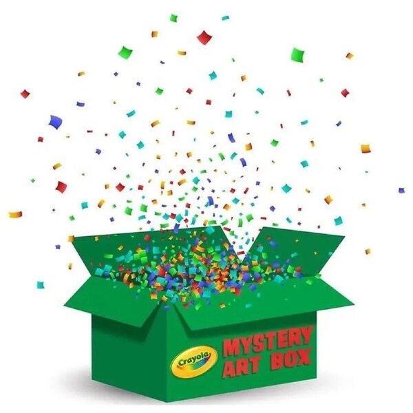 Mystery Crayola Box Sketchbook Markers Crayons Paints Set Kids Drawing Play Draw
