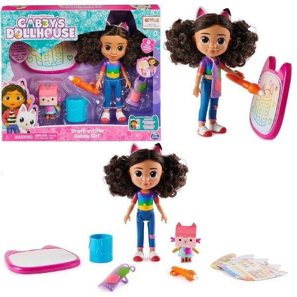 Gabby’s Dollhouse Gabby Deluxe Craft Dolls and Accessories with Water Pad Play