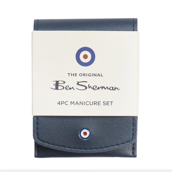 Ben Sherman Men's Manicure Set Nail Clipper/Tweezer Pedicure Grooming Kit Navy