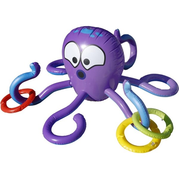 Airtime 90x40cm Octopus Sprinkler & Tossing Game Kids Outdoor Toy w/ Rings 3y+
