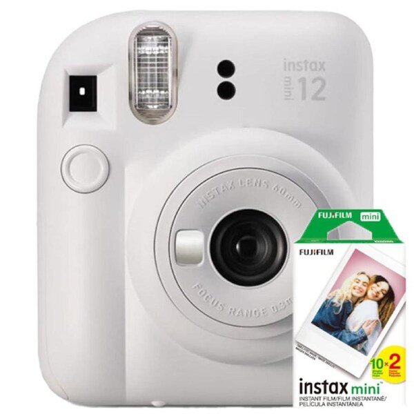Fujifilm Instax Mini 12 w 20 Instax Mini Films - Clay White
