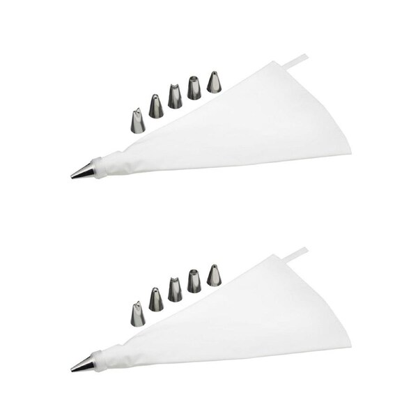 2x 8pc Mastercraft Cotton Icing Bag Starter Set Cupcake Decorating Accessory