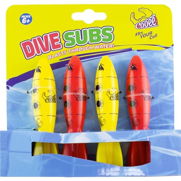 4pc Cooee Dive Subs Swimming Pool Water Kids/Children Game Dive Toy 19.5cm 6+