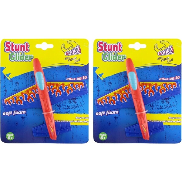 2x Cooee Stunt Throwing Foam Glider 22cm Outdoor Kids/Children Play Toy Asst 6+
