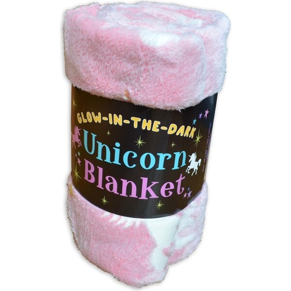 Wonderbox Workshop Glow Throw - Glow In The Dark Unicorn Cotton Blanket 3y+