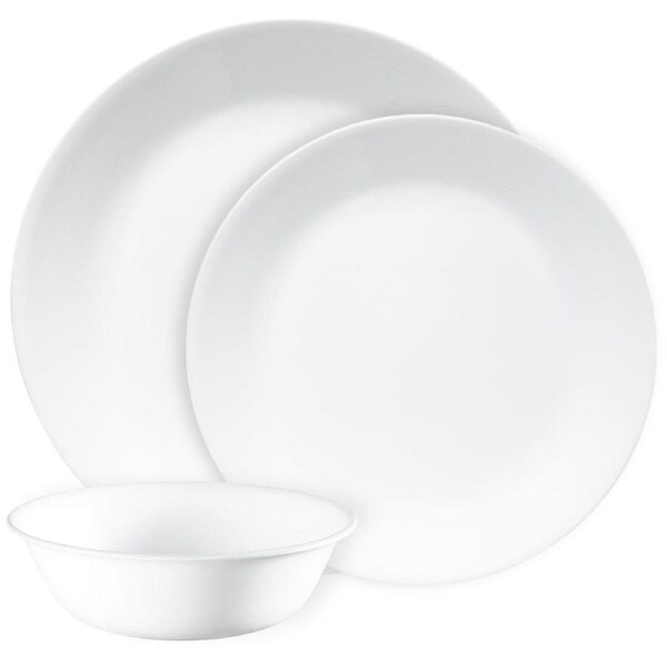 Corelle Winter Frost White 12 Piece Dinner Set