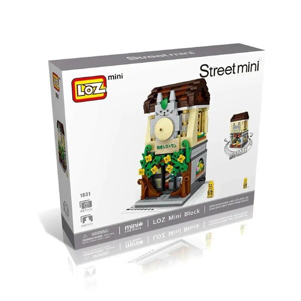 LOZ Mini Street Series Japanese Shop (481 pcs) Mini Building Bricks LOZ1631