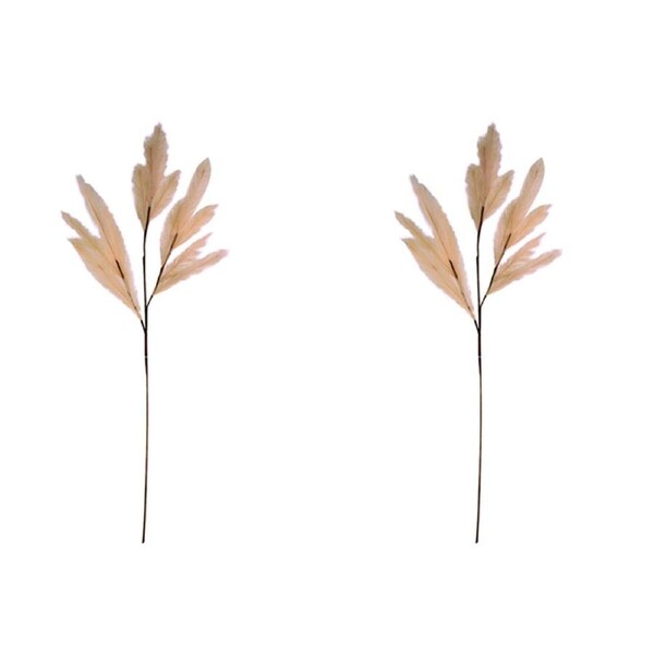 2x Maine & Crawford 100cm Pampas Spray Artificial/Fake Faux Foliage Plant Cream