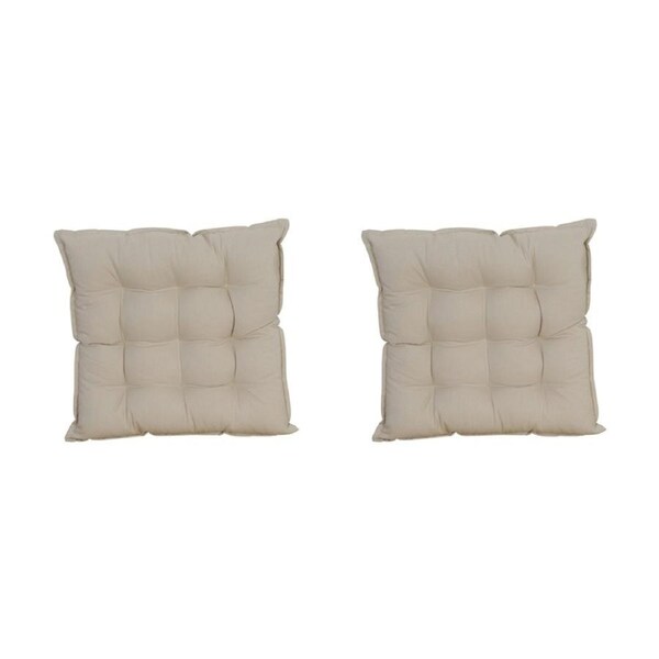 2x Maine & Crawford Sheena 40x40cm Seat Cushion w/ Ties Pillow Home Decor Cream