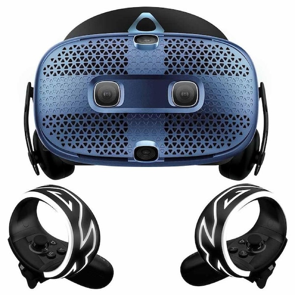 HTC Vive Cosmos Virtual Reality Headset Kit VR Controllers Dark Blue