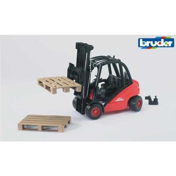 Bruder 1/16 Linde Fork Lift H30D with Two Pallets BR02511