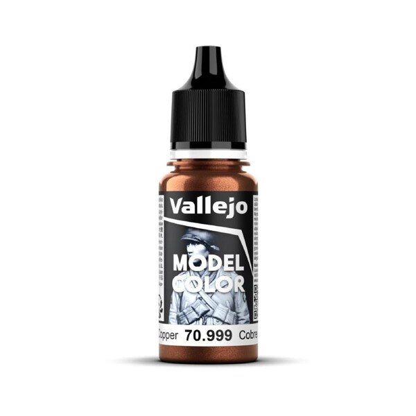 Vallejo Model Colour #203 - Copper - 18 ml Metallic Acrylic Paint