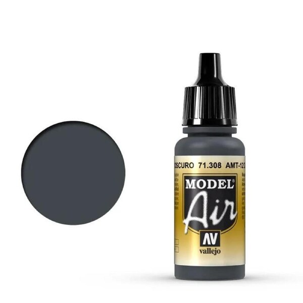 Vallejo Model Air AMT-12 Dark Grey 17 ml Acrylic Airbrush Paint