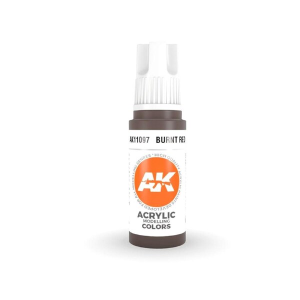 AK Interactive Burnt Red Acrylic Paint 17ml 3rd Generation