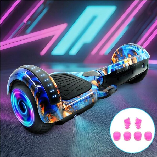 Blue phoenix Bluetooth Self Balancing Electric Scooter Kids Flash Wheel Hoverboard Skateboard