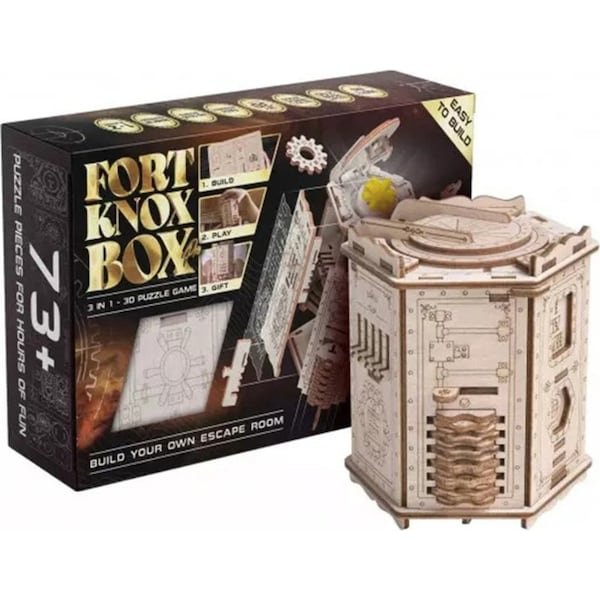 Escape Welt Fort Knox Pro Constructor Kids Wooden 3D Puzzle Solving Game Toy