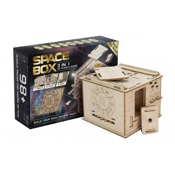 Escape Welt Space Box Constructor Wooden 3D Puzzle Kids Solving Logic Game Toy