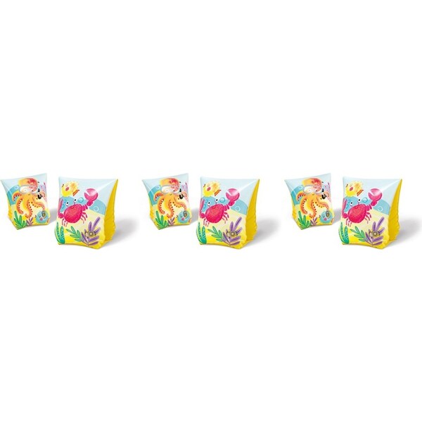 3x 2pc Intex Tropical Buddies 23cm Kids Arm Bands Swimming Pool/Beach Inflatable