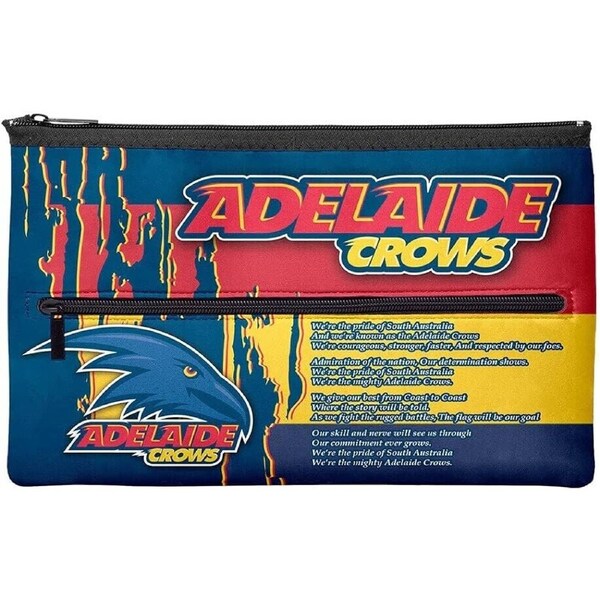 AFL Pencil Case - Adelaide Crows - School - Work - Large - Team Song