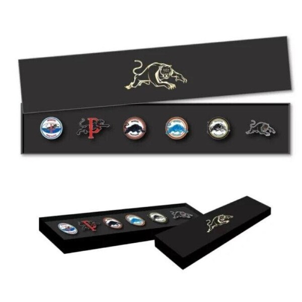 NRL Evolution Pin Set - History Logos - Penrith Panthers