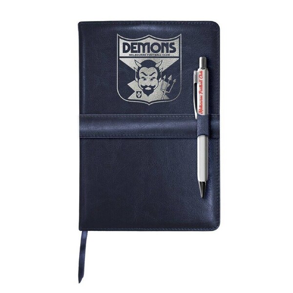 AFL Heritage Notebook & Pen Set - Melbourne Demons - A5 60 Page Pad