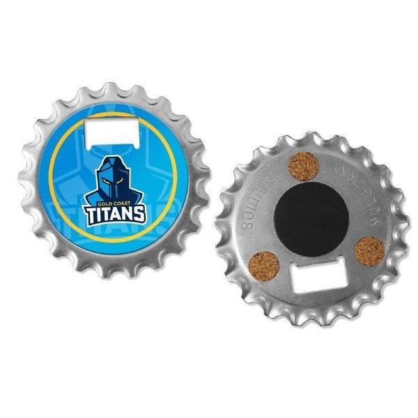 NRL Bottle Opener, Magnet & Coaster - Gold Coast Titans - Rugby League