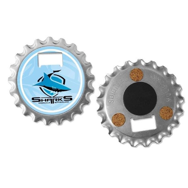 NRL Bottle Opener, Magnet & Coaster - Cronulla Sharks - Rugby League