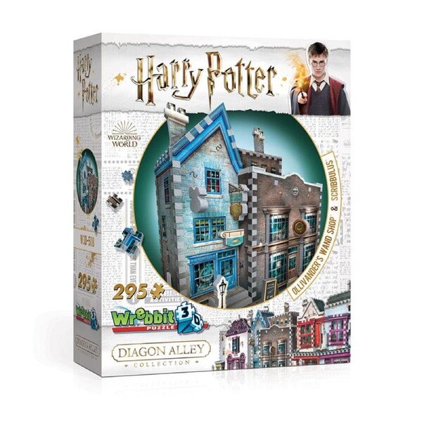Wrebbit Harry Potter Ollivander's Wand Shop and Scribbulus 3D Puzzle 295 Pieces